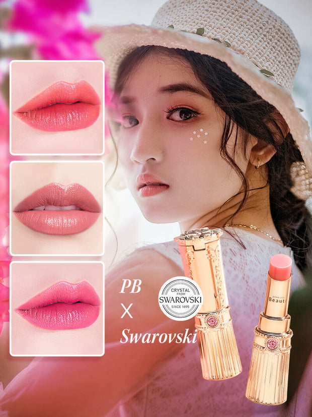<b>【Beli 2 Lip Gloss Gratis 1 Parfum 5ml】 PB X Swarovski Crystal Cherry Lip Gloss  </b><br>Swarovski co-branding