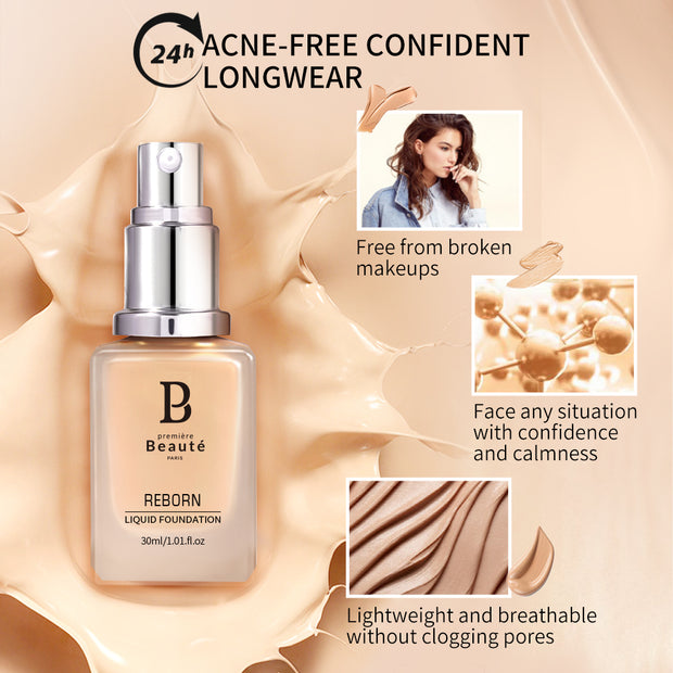 Premiere Beaute Reborn Matte Liquid Foundation Make Up(Long Lasting Up to 24 Hours)