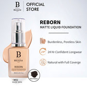 Premiere Beaute Reborn Matte Liquid Foundation Make Up(Long Lasting Up to 24 Hours)