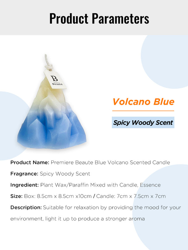 blue volcano scented candle