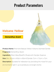 yellow volcano scented candle