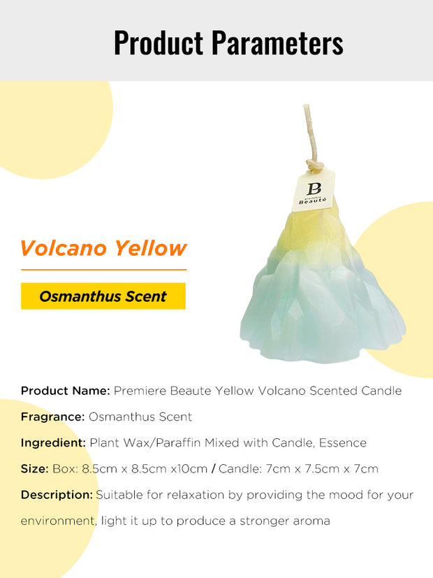 yellow volcano scented candle