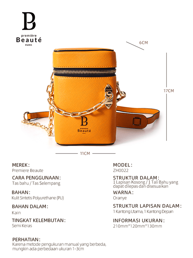 <b>Orange Hand Carry Bag/ Mini Sling Bag </b><br> Exquisite, multi-purpose, tear-resistant