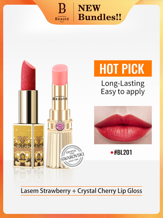 <b> Crystal Cherry Lip Gloss & Batik Lipstick Special Bundle </b>