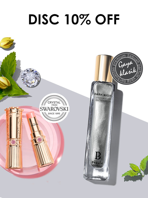 <b> Crystal Cherry Lip Gloss, Fashion Neon DARK NIGHT Eau De Parfum 15ml</b>